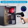 Compressed Air Duster Keyboard Cleaner Portable Cordless Computer Dust Blower with Battery Display,5-Gear Speed. 