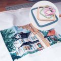5 Pcs Embroidery Hoop Rectangle Embroidery Frame Cross Stitch Hoop Sewing Tool for Art Craft Handy Sewing,with Needles. 