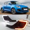 2PCS LED DRL Daytime Running Light Daylight yellow Signal lamp car-Styling lights For Suzuki Swift 2017 2018 2019. 