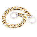 15mm Stainless Steel Dog Collar Gold Chain Luxury Designer Durable Training P Chain For Large Dogs Doberman Pitbull Rottweiler. 