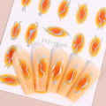 【ALLGOOD】3D Gradient Marble Nails Stickers Coloring Bloom Manicure Decals Golden Wave Stripe Slider Foil DIY Nail Art Accessories. 
