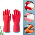 Female waterproof rubber latex dishwashing gloves kitchen durable cleaning housework chores dishwashing tools. 