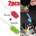 Silicone Brush And Spatula - Silicone Spatula And Brush Set. 