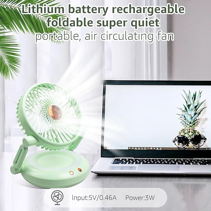 FOLDABLE%20DESK%20FAN%20WITH%20LIGHT%20Portable%20Desk%20Fan%20%20Automatically%20Shake%20the%20Head,%20Folding,%20for%20Home,Bedroom,Kitchen,Office,Outdoor,Small%20Camping%20Travel%20Table%20Fan%20-%20Image%207