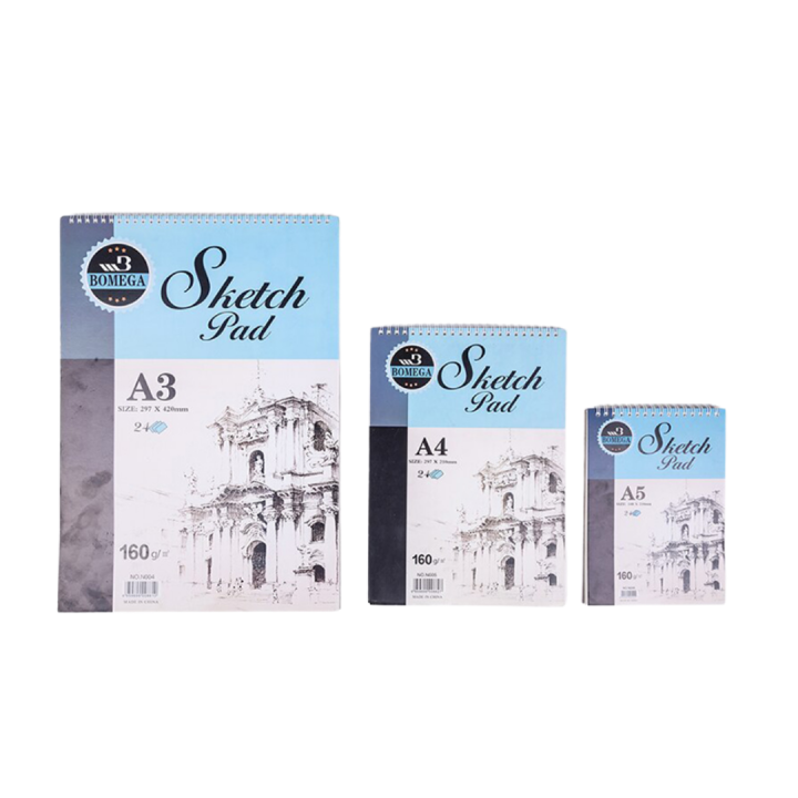 Bomega%20A5%20Artist%20Sketch%20Pad/Sketch%20Book%20-%20160%20GSM%2024%20sheets%20-%20Image%204