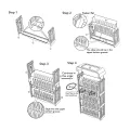 Deskside Bookshelf 5 Tier Book Rack Large Compact Sturdy Storage Bookshelf. 