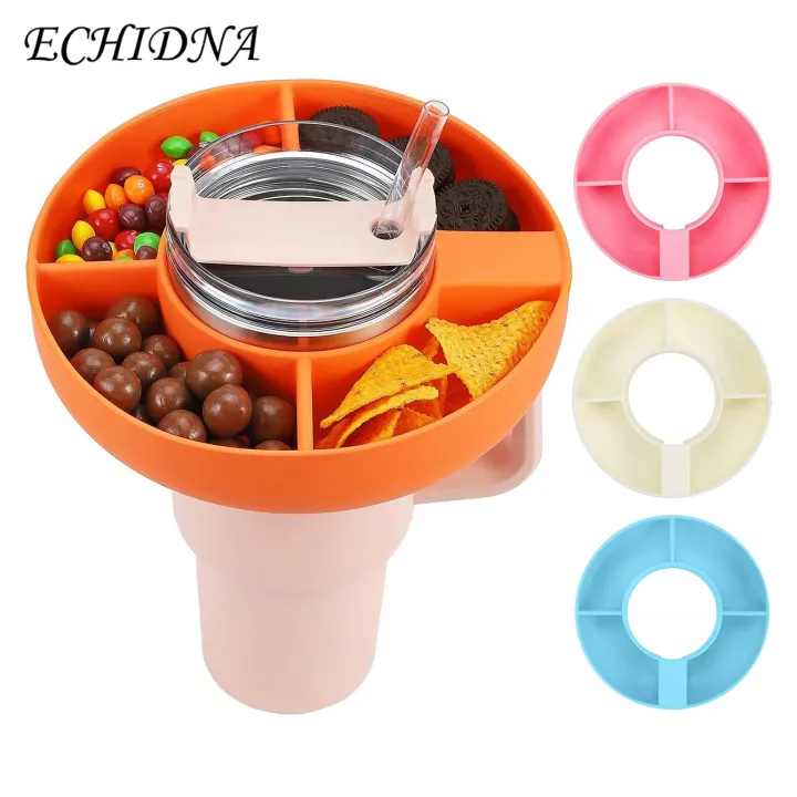Compact Snack Holder 4-compartment Silicone Snack Ring for 40 Oz Cup ...