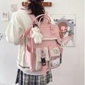 2024 Backpack Women Candy Color Laptop Backpacks Cute Kawaii High School Bags for Teenage Girl Japanese Travel Camping Backpack. 