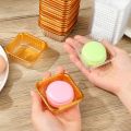 100Pcs Party Cake Plastic Crisp Cake Tray Cookies Plate Wedding Egg Candy Wrapper Packaging Handmade Festival Moon Inner Holder Packing Mooncake Yolk. 