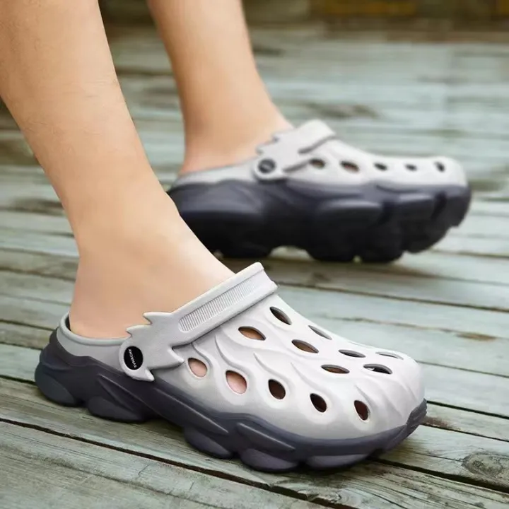 Qiken%20Summer%20Hollow%20out%20Shoes%20Men's%20Non-Slip%20Platform%20plus%20Size%20Slippers%20Bird's%20Nest%20Closed%20Toe%20Sandals%20Beach%20Shoes%20Half%20Slippers%20-%20Image%208