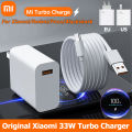 Original Xiaomi 33W Charger Fast Turbo Charge 6A Type C Cable For Redmi Note 13 12 11 K40 Poco F3 X3 Pro Mi 11X 10T 5G Chargeur. 