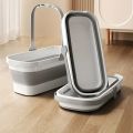 Portable Folding Mop Bucket, Collapsible Rectangular Handy Basket/Bucket, Multi-Purpose Rectangular Basket for Cleaning Mop, Foldable Buckets with Handles for Household Cleaning Use. 