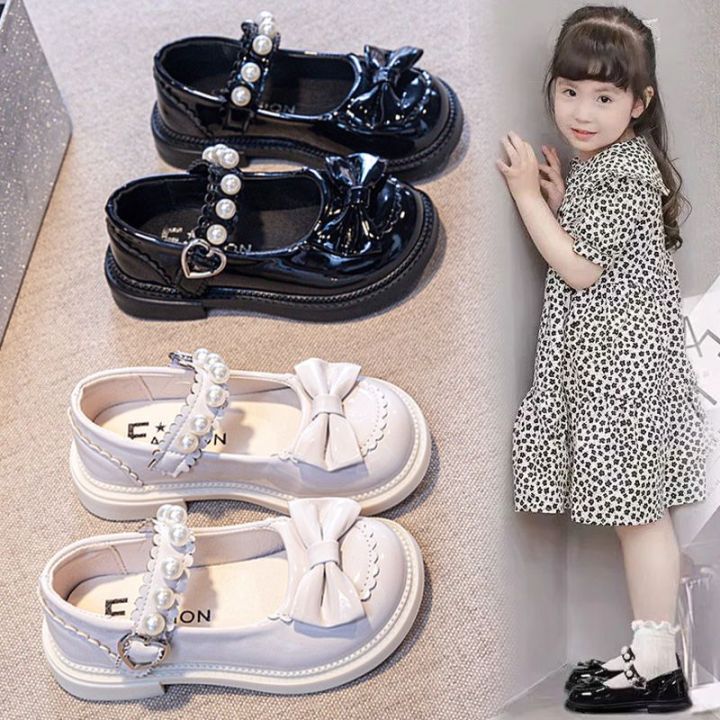 Girls'%20Shoes%20Princess%20Little%20Leather%20Shoes2023Summer%20New%20Soft%20Bottom%20Children's%20Spring%20and%20Autumn%20Black%20Shoes%20SummerjkDress%20-%20Image%203