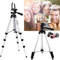 Tripod 3110 Portable Camera Stand and Mobile Phone Holder Adjustable Flexible High Quality Selfie Click Video Recording Zoom Class Lecture Teaching. 