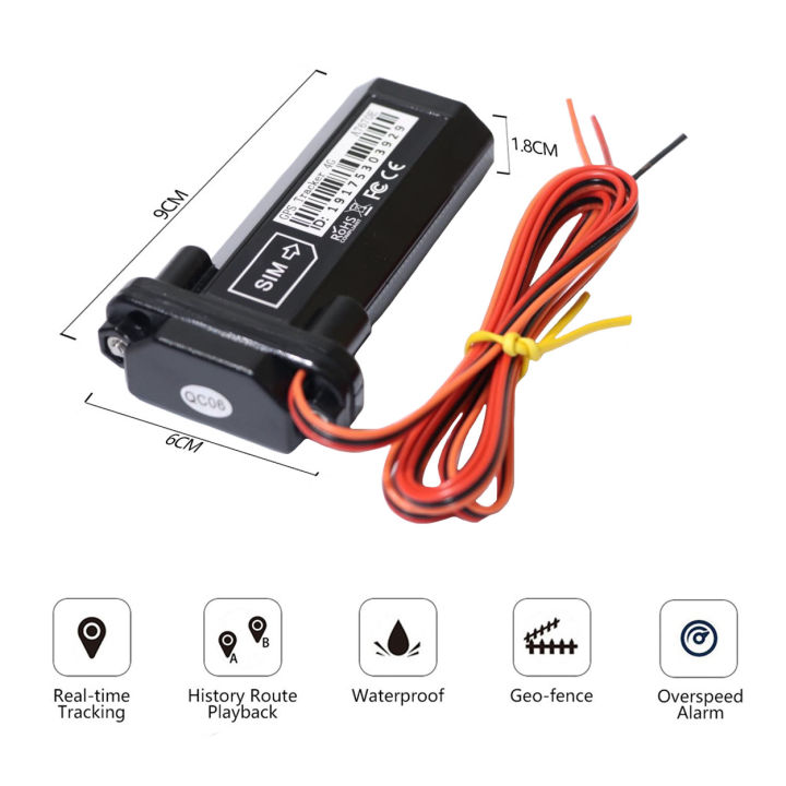 Vehicle GPS Tracker Built-in 370mAh Battery Mini GPS Waterproof Free ...