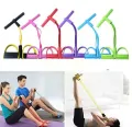 Pull Reducer Body Shape Trimmer Body Shaper - Multi Colorc ,4 Tubes Latex Elastic Pull Rope Sit-up Bodybuilding Fitness Equipment Exercise Resistance Bands for Abdomen/Waist/Arm/Yoga/Pilates Stretching Slimming Training. 
