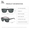 LouisWill Fashion Men’s Sunglasses Classic Sunglasses Square Sunglasses UV400 Polarized Sunglasses Eyewear Ultra Light Elastic Leg Anti Glare Glasses Outdoor Sports Driving Sunglasses. 