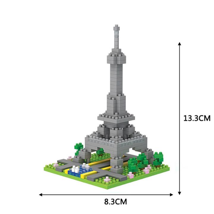 Mini hitecture Blocks ldren Building Kits Learning Education Blocks Toy For Kids color:Eiffel Tower 8400