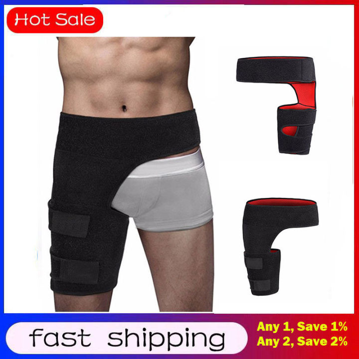 Groin support hip support Sokongan Pangkal Paha Hip Brace Mampatan Pangkal Paha Bungkus untuk Paha Hamstring