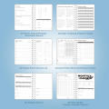 Compact Size Fitness Journal Well-Organized Workout Planner Portable Spiral Bound Fitness for Exercise Routine Home Workout. 