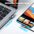 Ugreen nylon USB C cable 90 degree fast charger type C cable for Xiaomi Redmi Note 9sredmi Note 9s convenient for gaming PUBG cable for Xiaomi A1/a2mi 6/ Mi 8/Pocophone F1/Redmi note 7/Huawei Nova 3/p9/Samsung Note 9/S8 USB-C cord. 
