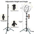 10 Inch Selfie Ring Light, LED Ring Light with Tripod Mount and Phone Holder, Desktop Circle Light for YouTube Video, TikTok, Live Stream, Makeup - Beauty Ring Light for iPhone and android cell phone. 