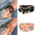 Bohemian Handmade Beads Bracelet Set For Women Summer Colorful Beaded Chain Bangle Girls Boho Jewelry Accessories. 