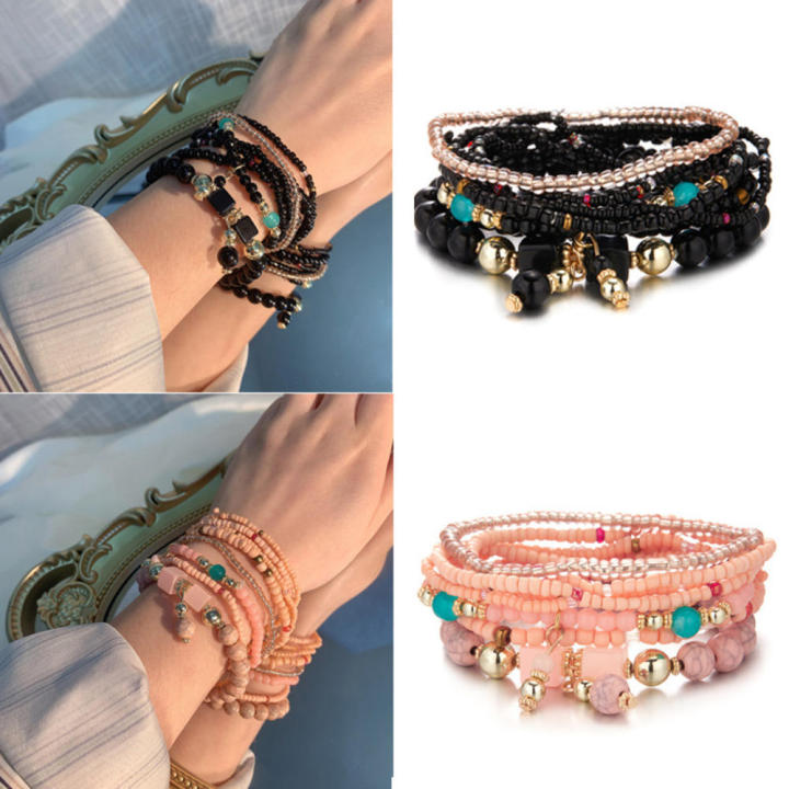 Bohemian%20Handmade%20Beads%20Bracelet%20Set%20For%20Women%20Summer%20Colorful%20Beaded%20Chain%20Bangle%20Girls%20Boho%20Jewelry%20Accessories%20-%20Image%202