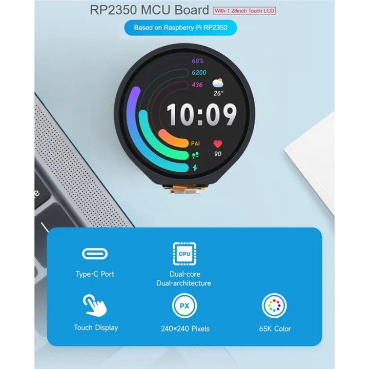 RP2350%20Microcontroller%20Development%20Board%20On-Board%201.28-Inch%20Touch%20LCD%20Display%20Six-Axis%20Sensor%20RP2350%20Dual-Core%20Processor%20-%20Image%204