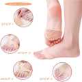 1 Pair Breathable Gel Forefoot Metatarsal Pads Silicon Half Yard Othotics Pain Relief Massage Anti-slip Foot Cushion. 