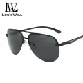 LouisWill Sunglasses Driver Driving Mirror Polarized Glasses Sunglasses Men And Women Tide Glasses Brand Goggles Square Sunglasses Retro Anti Glare Driving Sun GlassesUV400. 