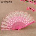ECHIDNA Folding Fan Comfortable Grip Cheongsam Hanfu Show Hand Fan. 
