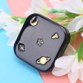 Stars Moon Contact Lens Case For Women With Mirror Kit Holder Portable Contact Lenses Box Black. 