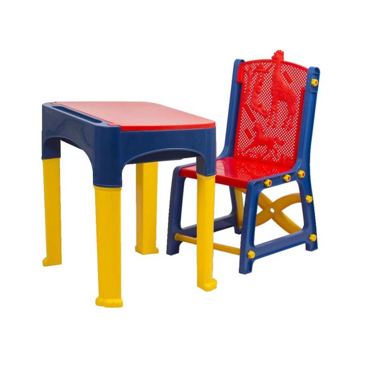 NILKAMAL PLASTIC JUNIOR STUDY SET APPLE DESK WITH CHAIR