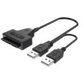 SATA Cable for Laptop SSD 2.5 Inch Desktop HDD External Hard Drive USB 3.0 Adapter With Power Supply Port for Mac OS,for Windwos. 