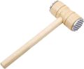 Wooden Meat Tenderizer Hammer Double Sided Aluminum Meat Hammer Kitchen Tool for Chicken Steak Pork Veal. 