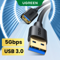 UGREEN USB Extender, USB 2.0 USB 3.0 Extension Cable Male to Female USB Cable High-Speed Data Transfer Compatible with Webcam, Gamepad, USB Keyboard, Mouse, Flash Drive, Hard Drive, Oculus VR, Xbox. 