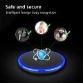 Portable New Generation Ultra Thin Metal Round Shape Qi Wireless Charger Charging Pad. 