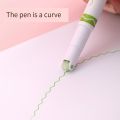 6Pcs/set Kawaii Flowers Line Shaped Highlighter Pens Roller Tip Curve Liner Marker for Writing Journaling Drawing Stationery. 
