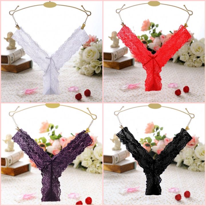 Intimates%20Underwear%20Bikini%20Panties%20G-Strings%20Briefs%20Under%20Panty%20Soft%20Small%20Bowknot%20Low%20Waist%20Charming%20Lace%20Floral%20Breathable%20Invisible%20Women%20-%20Image%207