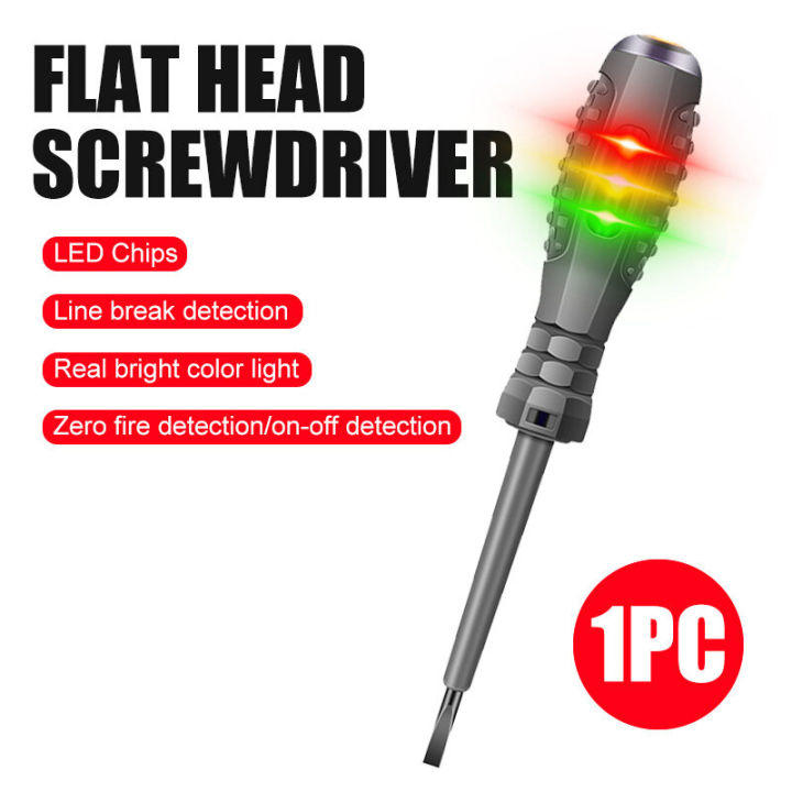 【FOOT SOFA】Inductive Test Pen Voltage Tester Screwdriver, Electrical Test Tool, Inductive Multifunctional Electrical Tester Pen, for Neutral Live Wire Judgment, Line On Off Detection