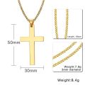 Cross Pendant Necklace Stainless Steel. 