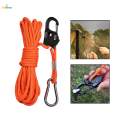 4mm Tent Guy Rope with Pulley with Self Locking Adjuster for Backpacking. 