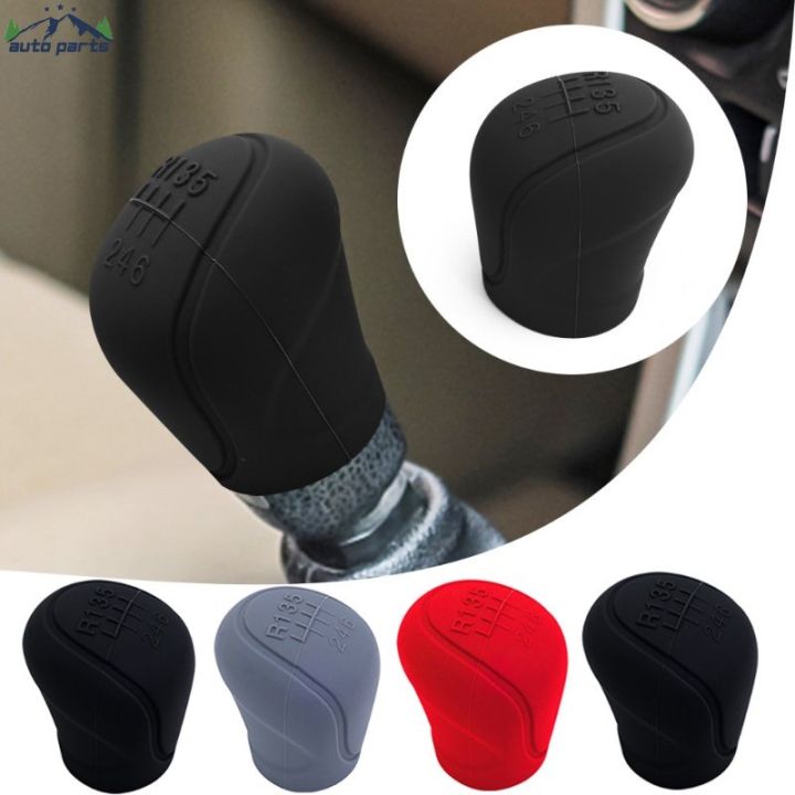 Universal Non-Slip Silicone Gear Knob Case Gear Shift Knob Cover Car Interior Accessories Soft Grip Handle Sleeve Manual 6-Gear Handle Cover