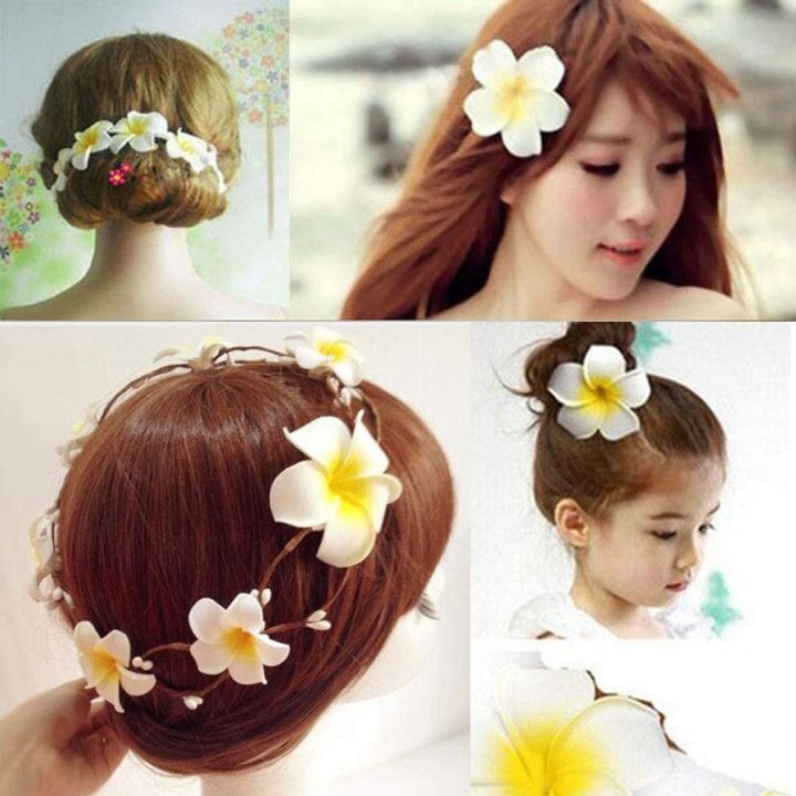 100Pcs%20White%20Foam%20Hawaiian%20Frangipani%20Artificial%20Plumeria%20Flower%20Petals%20Cap%20Hair%20Hat%20Wreath%20DIY%20Wedding%20Decoration%205cm%20-%20Image%207