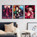 A4 Sized Poster Demon Slayer Japanese Anime Manga Wall Posters PVC Framed Wall Decors. 