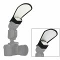Portable Universal Camera Flash Reflector Card Speedlite Bounce Diffuser Board with Silver & White Reflective Surface for Canon Nikon. 