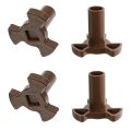 2X Microwave Turntable Coupler,Microwave Oven Roller Guide Support, Microwave Oven Rotary Core Coupling Replacement. 