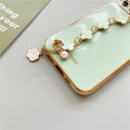 DuBaiNi Case For Xiaomi Redmi 10C Luxury Plating Fashion Lucky Clover Metal Bracelet Mobile Phone Chain Casing Soft Shockproof Cover for Girls For Rings With Lanyard. 
