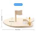 Wood Painted DIY Boat Rubber Band Paddle Boat Paint and Decorate Wooden Sailboat Embryo Model Handmade Materials Craft Kit. 